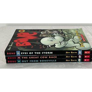 Bone Graphic Novels Set/3 By Jeff Smith: Out From Boneville The Great Cow Race E